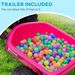 6V Electric Toy Car With Back Trailer, Forward Backward, Wear-Resistant Wheels For Ages 18-36 Months, Pink_maomaolike.com