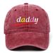 Unisex DAD MOM Alphabet embroidered washed baseball cap Outdoor sports washed cotton visor_maomaolike.com