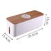 Wooden Cable Storage Box Power Line Storage Case Dustproof Charger Socket Organizer Wire Case Home Cable Winder Organizer_maomaolike.com