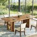 Farmhouse Dining Table Wooden Kitchen Table With Shelves For 6 To 8_maomaolike.com