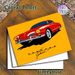 Vintage Karmann Ghia Car Painting Poster, Vibrant Retro Graphic Poster, Stylish Automotive Decor Suitable For Garage, Man Cave Or Living Room_maomaolike.com