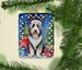 Bearded Collie Christmas Reindeer Porcelain Ornament Christmas Tree Hanging Decorations For Home Christmas Holiday, Rectangle, Gift, Multicolor_maomaolike.com