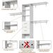 Spacious MDF Closet Organizer With Dual Hanging Rods And Drawers – Easy To Assemble Wardrobe Storage Solution_maomaolike.com