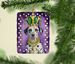 Dalmatian King Of Mardi Gras Porcelain Ornament Christmas Tree Hanging Decorations For Home Christmas Holiday, Rectangle, Gift, Multicolor_maomaolike.com
