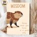 Wisdom Otter Painting Poster, Earth-toned Graphic Illustrated Poster, Inspirational Wisdom Quote Wall Art Suitable For Home, Office Spaces_maomaolike.com