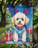 Maltipoo Christmas Reindeer Garden Flag Mailbox Flag Decorative Yard Flag Banner Outside Patio Artwork Yard Flower Beds, Garden Size, Multicolor_maomaolike.com