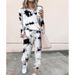 Women's Clothing autumn and winter printed casual long sleeved women's sports suit_maomaolike.com