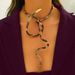 Creative Personalized Hot Iron Flexible Twisted Jewelry Bendable Snake Head Pendants Girl Women's Necklace_maomaolike.com