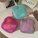 New Dopamine Colorful Tofu Large Capacity Makeup Portable Travel Cosmetic Mesh Storage Bag_maomaolike.com