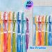 Colorful Toothbrushes Painting Poster, Vibrant Oil Painting Style Poster, Cheerful Multi-colored Toothbrushes With Foam Bubbles, Adds Lively_maomaolike.com