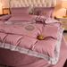 Wholesale French Princess Style Embroidered Pure Lace Edge Naked Sleep 100% Long-Staple Cotton Four-Piece Set_maomaolike.com