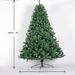 6ft Artificial Christmas Tree Full Natural Spruce PVC Fir Tree Foldable Metal Stand Unlit Green_maomaolike.com