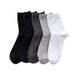 Solid color men's classic black and white socks men's business tube cotton socks cotton socks breathable comfortable invisible socks_maomaolike.com
