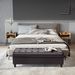 51 Tufted Storage Ottoman Bench, Dark Brown Leather For Living Room, Bedroom, Entryway_maomaolike.com