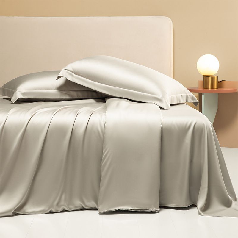New 100-Count Long-Staple Cotton Solid Color Premium Three-Piece Four-Piece Set All-Cotton Bed Sheet Duvet Cover Bedding Wholesale_maomaolike.com