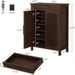 Freestanding 5-Tier Shoe Rack Organizer With Adjustable Shelves_maomaolike.com