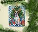 White Boxer Christmas Reindeer Porcelain Ornament Christmas Tree Hanging Decorations For Home Christmas Holiday, Rectangle, Gift, Multicolor_maomaolike.com