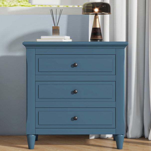 3-Drawer Nightstand Storage Wood Cabinet_maomaolike.com