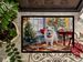 American Eskimo Christmas Cookies Doormat Front Door Mat Indoor Outdoor Rugs For Entryway, Non Slip Washable Low Pile, 24H X 36W_maomaolike.com