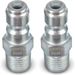 ESSENTIAL WASHER Plated Steel 1/4" Male Quick Connect Fittings Pressure Washer - Pressure Washer Plugs, 4200 PSI, 2 Pack_maomaolike.com