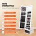 VEVOR Mirror Jewelry Cabinet 360° Swivel Standing Mirror With Storage White_maomaolike.com