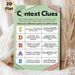 Context Clues Educational Painting Poster, Colorful Structured Instructional Text Poster, Aids Reading Comprehension, Suitable For Classroom And Study_maomaolike.com