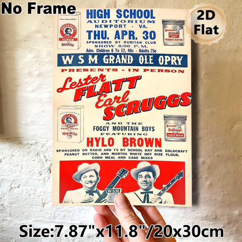 Vintage Country Music Concert Painting Poster, Retro Typographic & Portrait Poster, Nostalgic Vintage Show Design, Ideal For Music Room, Home Wall_maomaolike.com