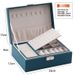 Double-Layer Lockable Organizer, Earring And Storage Necklace Ring Accessories Box, Hand Jewelry Packaging Box_maomaolike.com