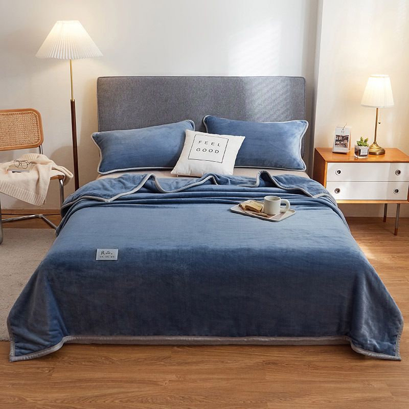 Home Textile Plush And Thick Milky Velvet Bed Sheet Single Piece Plush Blanket_maomaolike.com