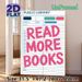 Read More Books Themed Painting Poster, Vibrant Pink Hand-drawn Typography On Library Checklist-style Poster, Motivational Reading Decor Ideal For_maomaolike.com