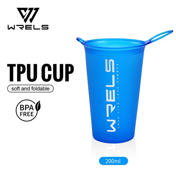 WRELS 200ml Collapsible TPU Foldable Reusable Protable For Running Climbing Marathon-BPA Free Water Cup_maomaolike.com