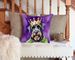 Giant Schnauzer King Of Mardi Gras Throw Pillow Machine Washable, Indoor Outdoor Decorative Pillow For Couch, Bed Or Patio, 14Hx14W_maomaolike.com