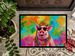 Hippie Animal Pig Doormat Front Door Mat Indoor Outdoor Rugs For Entryway, Non Slip Washable Low Pile, 24H X 36W_maomaolike.com