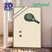 Padel Tennis Themed Painting Poster, Minimalist Flat Design Poster, Sleek Dark Green Racket And Balls Artwork, Suitable Wall Decor For Home Gym, Game_maomaolike.com