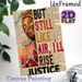 Inspirational Black Woman Justice Painting Poster, Vibrant Watercolor-style Figure With Bold Typography Poster, Motivational Quote Art For Home_maomaolike.com