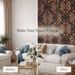 Bohemian Floral Wallpaper Self Adhesive – Removable Waterproof Wall Stickers For Home Decor Living Room Bedroom_maomaolike.com