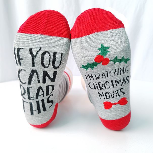 Unisex Christmas socks casual cotton socks socks tube watching movies socks_maomaolike.com