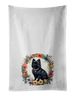 German Spitz And Flowers Kitchen Towel Set Of 2 White Dish Towels Decorative Bathroom Hand Towel For Hand, Face, Hair, Yoga, Tea, Dishcloth, 19 X 28", White_maomaolike.com