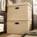 Cotton Linen Large Capacity Foldable Thickened Fabric Storage Bin Multifunctional Covered Extra Thick Clothing Organizer_maomaolike.com