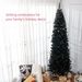 8ft Pencil Christmas Tree, Unlit Artificial Christmas Tree Slim Douglas Fir Xmas Tree With Realistic Branches, Halloween Tree With 1168 Tips_maomaolike.com