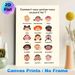 French Emotion Recognition Painting Poster, Cute Cartoon Style Poster, Showcases Various Facial Expressions With French Emotion Labels, Supports_maomaolike.com