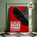 George Orwell 1984 Quote Painting Poster, Bold Graphic Monochrome Boot On Red Backdrop Poster, Thought-provoking Literary Quote Decor For Home Office_maomaolike.com