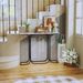 Console Table Narrow Sofa Table With Stable Metal Legs Entrance Table Home Decor Behind The Couch Table Modern Foyer Table For Living Room, Entryway, Hallway (Black)_maomaolike.com