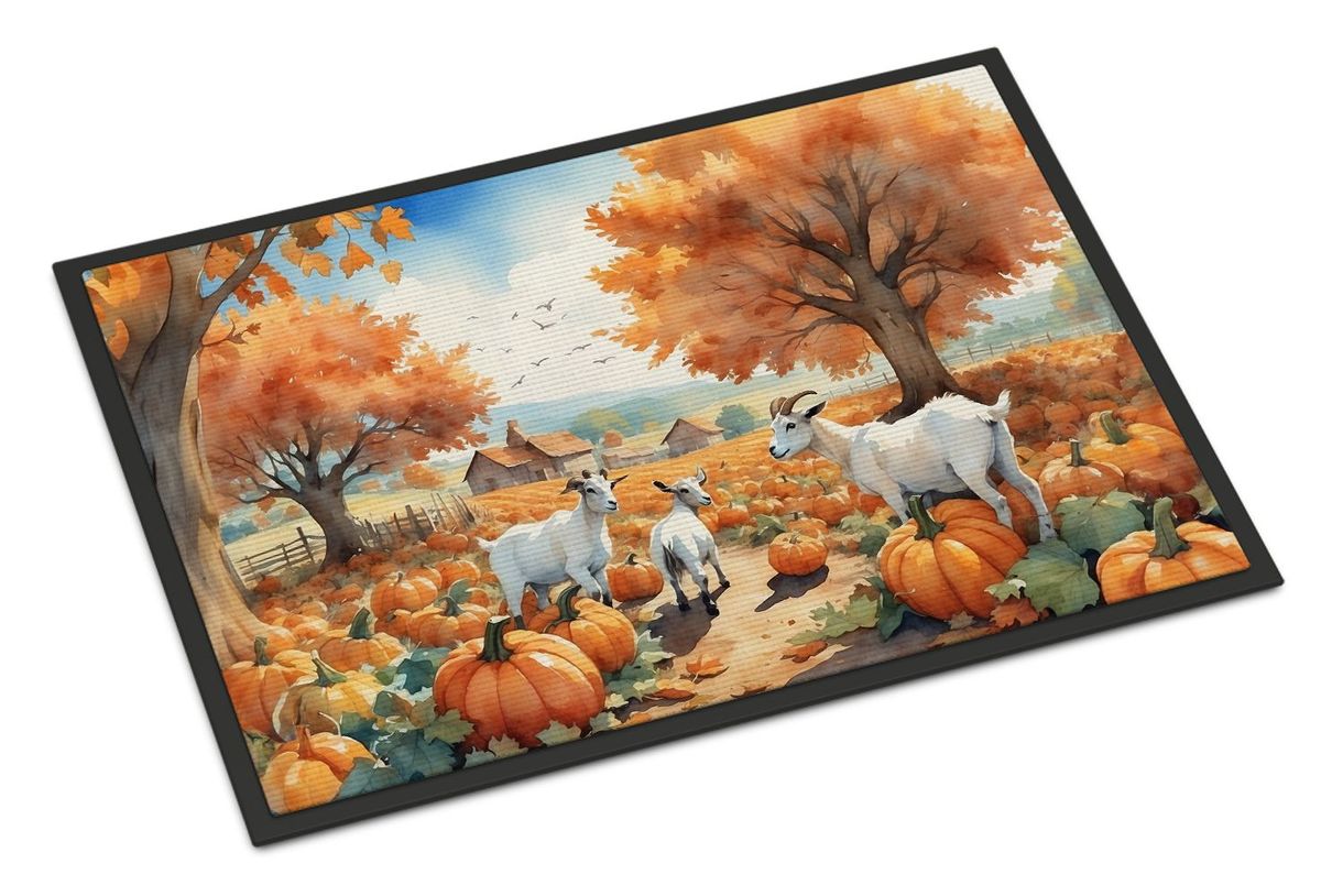 Autumn Goats Doormat Front Door Mat Indoor Outdoor Rugs For Entryway, Non Slip Washable Low Pile, 24H X 36W_maomaolike.com