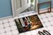 Schnauzer And Santa Claus Doormat Front Door Mat Indoor Outdoor Rugs For Entryway, Non Slip Washable Low Pile, 24H X 36W_maomaolike.com