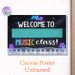 Music Class Welcome Painting Poster, Neon-style Vibrant Musical Notes & Piano Keys Poster, Warm Welcoming Decor Ideal For Music Classrooms_maomaolike.com