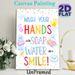 Hand Washing Reminder Painting Poster, Vibrant Cartoon-style Poster, Cheerful Hygiene Reminder With Bubbles, Soap And Rubber Ducks, Ideal For Bathroom_maomaolike.com