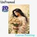 Lady With Roses Painting Poster, Soft-toned Romantic Art Poster, Gentle Lady Holding Blush Roses Surrounded By Daisies, Delicate Elegant Decor Piece_maomaolike.com