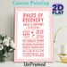 Recovery Rules Painting Poster, Pastel Pink Handlettered Motivational Text Poster, Practical Recovery Guidance Ideal For Wellness Spaces, Counseling_maomaolike.com