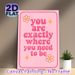 Inspirational Quote Painting Poster, Soft Pink Retro-style Typography Poster, Warm Encouraging Message With Daisy & Star Accents, Suitable For_maomaolike.com